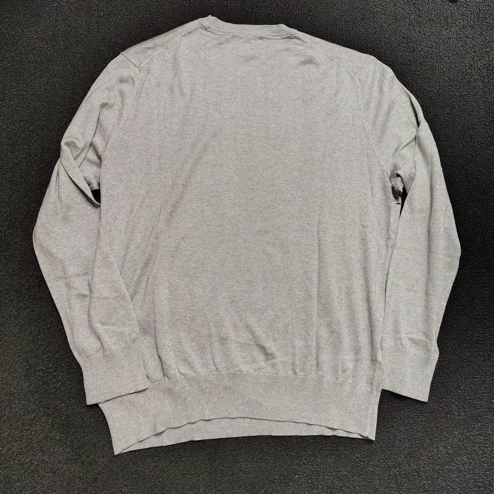 Banana Republic Gray Silk cotton cashmere Blend V Neck Sweater Men's Large